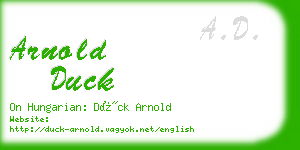 arnold duck business card